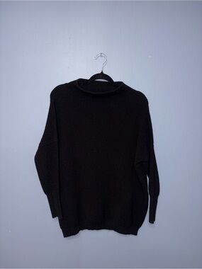 Devoted | Black Ribbed Sweater | Size Medium
